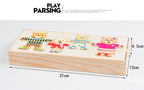 QWZ Little Bear Change Clothes Children's Early Education Wooden Jigsaw Puzzle Dressing Game Baby Puzzle Toys For Children Gift