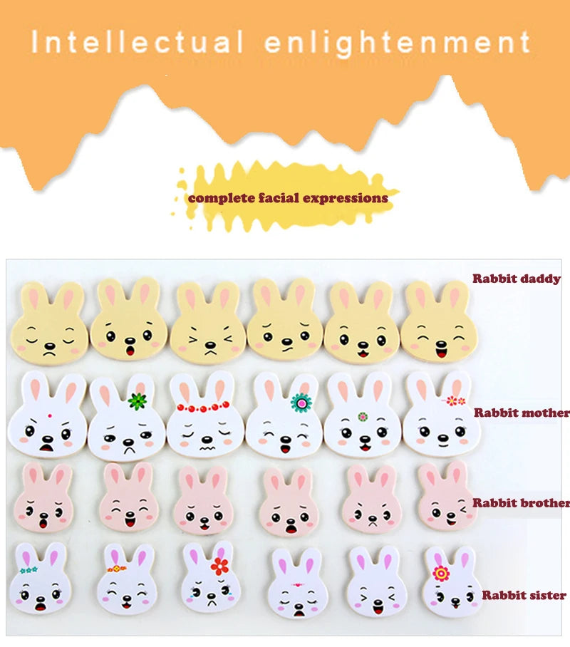 QWZ Little Bear Change Clothes Children's Early Education Wooden Jigsaw Puzzle Dressing Game Baby Puzzle Toys For Children Gift