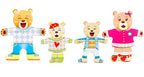 QWZ Little Bear Change Clothes Children's Early Education Wooden Jigsaw Puzzle Dressing Game Baby Puzzle Toys For Children Gift