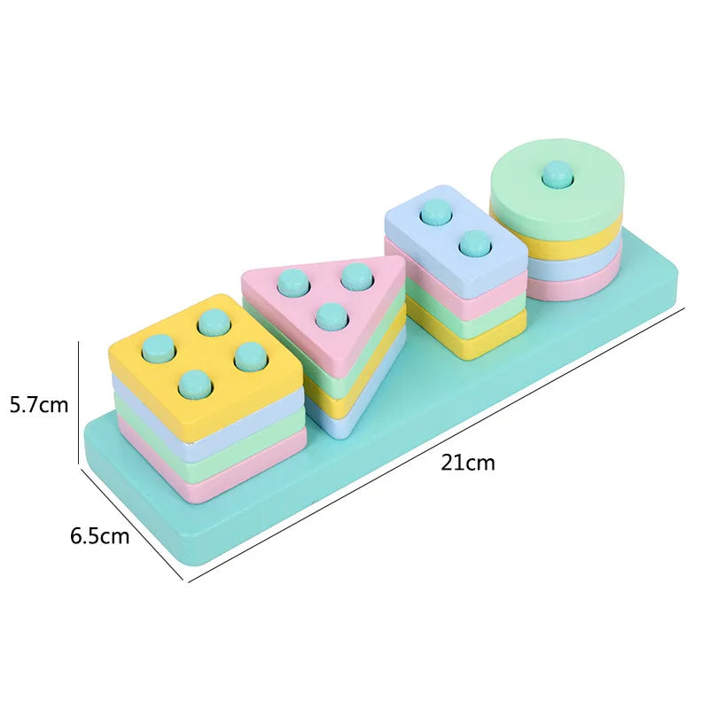 Montessori Baby Toys Kids 3D Wooden Puzzles Early Learning Baby Games Toys Educational Wooden Toys For Children Birthday Gifts