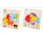 Baby Wooden 3D Puzzles Tangram Shapes Learning Educational Cartoon Animal Intelligence Jigsaw Toys For Children Gift