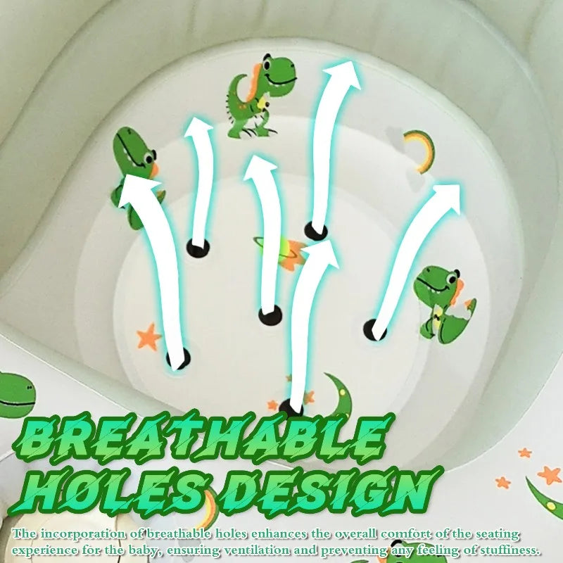 New Inflatable Baby Seat with Full Enclosure Comfortable PVC Sit Me Up Baby Chair Built in Air Pump Blow Up Sitting Sofa