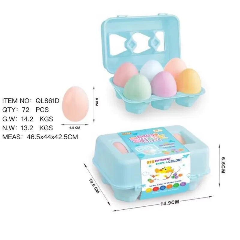Montessori Smart Egg Matching Puzzle Toy for Toddlers | Color & Shape Sorting Educational Game