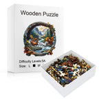 Forest and Horse Wooden Puzzles, Exquisite Paper Box Packaging, Shaped Puzzle Toys, Unique Adult Stress Relief Gifts, Irregular