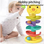 Montessori-style baby toy rolling ball, infant and toddler fun, parent-child interactive puzzle stacking early education toys