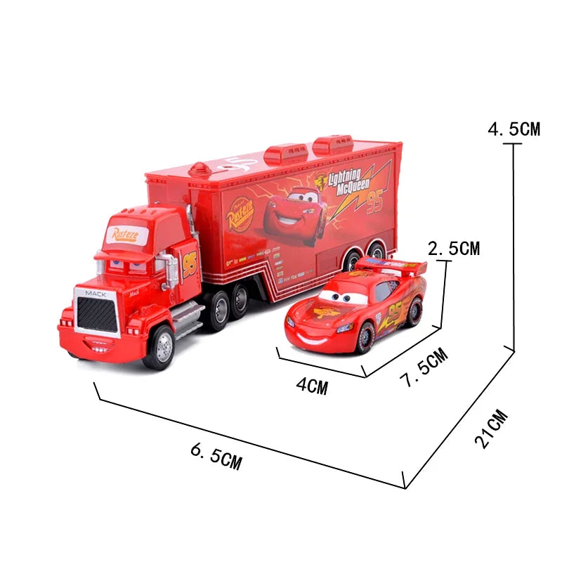 Cars 2 3 Toys Lightning McQueen Jackson Storm Mack Uncle Truck 1:55 Diecast Model Car Toy Children Birthday Gift