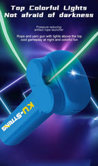 Light Toy String Glow In The Dark String Rope Launcher Luminous Portable Handheld String Stress Relief Toys For Kids Party Gifts