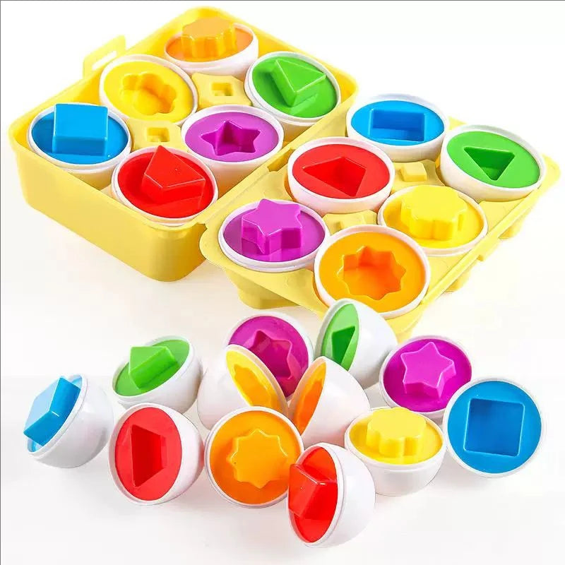 Montessori Smart Egg Matching Puzzle Toy for Toddlers | Color & Shape Sorting Educational Game