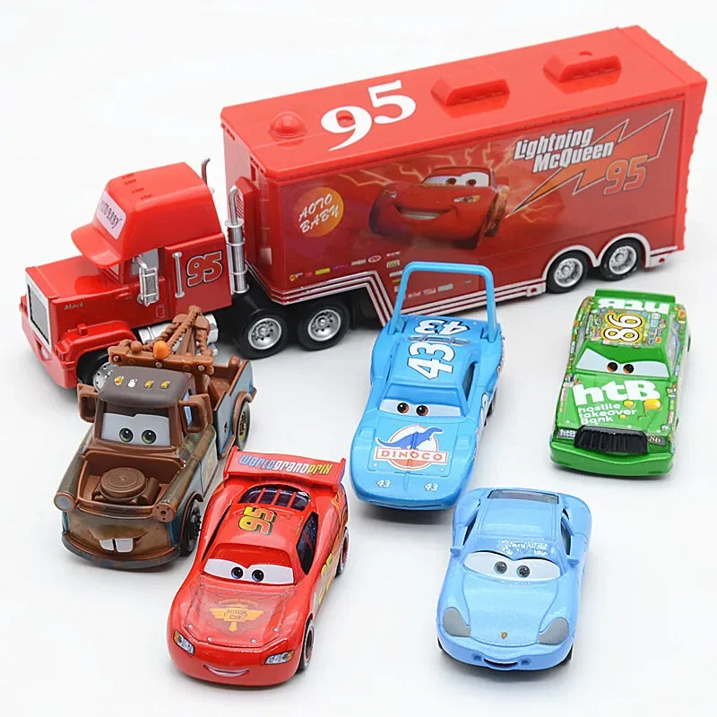 Cars 2 3 Toys Lightning McQueen Jackson Storm Mack Uncle Truck 1:55 Diecast Model Car Toy Children Birthday Gift