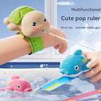 New Turtle or dolphin shaped bracelet water gun, parent-child interaction pressure water jet toy, bath, beach and pool toys