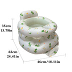 New Inflatable Baby Seat with Full Enclosure Comfortable PVC Sit Me Up Baby Chair Built in Air Pump Blow Up Sitting Sofa