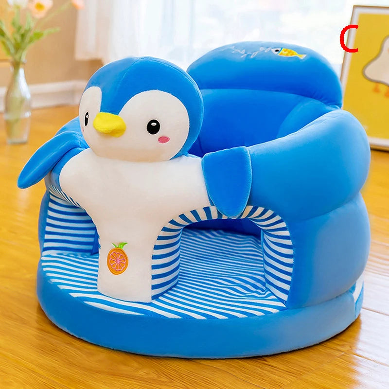 Baby Sitting Chair  High Quality Cover Cute Animal Shaped Plush Sofa Case Infants Learning Support Seat Cushion