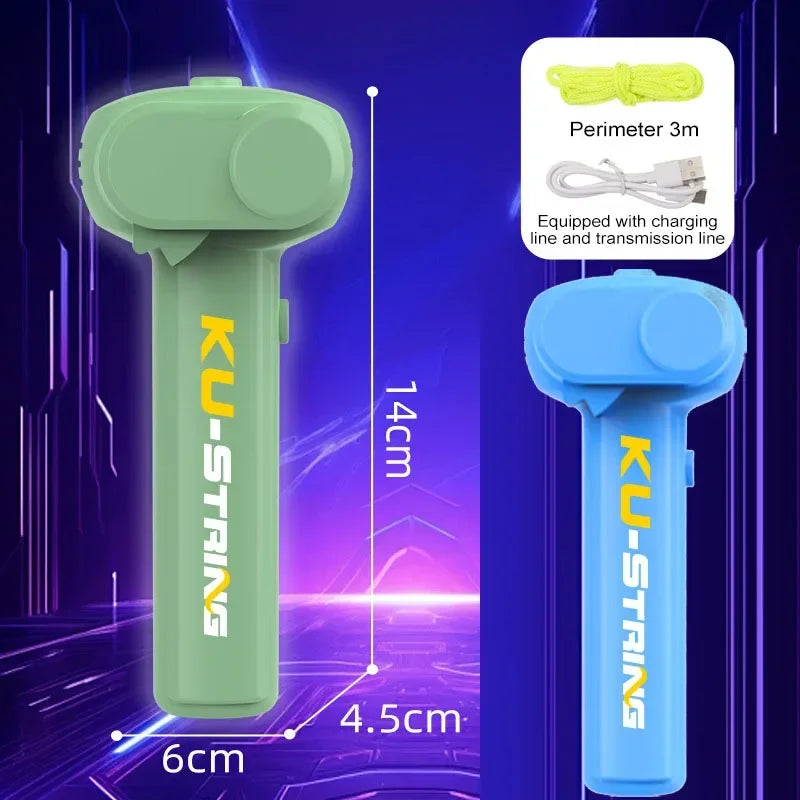 Light Toy String Glow In The Dark String Rope Launcher Luminous Portable Handheld String Stress Relief Toys For Kids Party Gifts