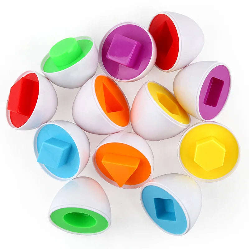 Montessori Smart Egg Matching Puzzle Toy for Toddlers | Color & Shape Sorting Educational Game