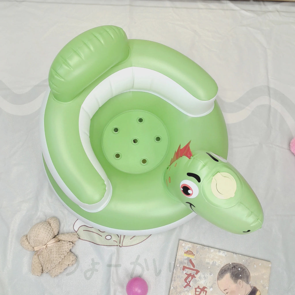 New Inflatable Baby Seat with Full Enclosure Comfortable PVC Sit Me Up Baby Chair Built in Air Pump Blow Up Sitting Sofa