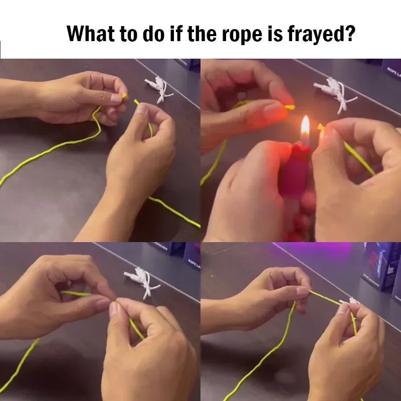 Light Toy String Glow In The Dark String Rope Launcher Luminous Portable Handheld String Stress Relief Toys For Kids Party Gifts