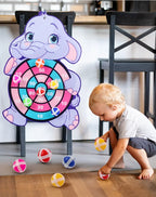 Educational Games Dart Board Baby Toy Stickey Ball Dart Indoor Sports Child Montessori Games for Children 3 to 7 Years