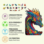 Jigsaw Puzzle Mysterious Animal Puzzles Dog Puzzles Gift for Adult Kids Educational Fabulous Gift Interactive Games Wooden Toys
