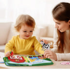 Montessori Quiet Book - Farm Animal Activity Toy with Storytelling for Toddlers, Early Learning Fine Motor Skills