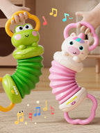 Baby Accordion Toy Unicorn Musical Instrument Early Educational Sensory Toy for Toddlers Interactive Handheld Toy Birthday Gift