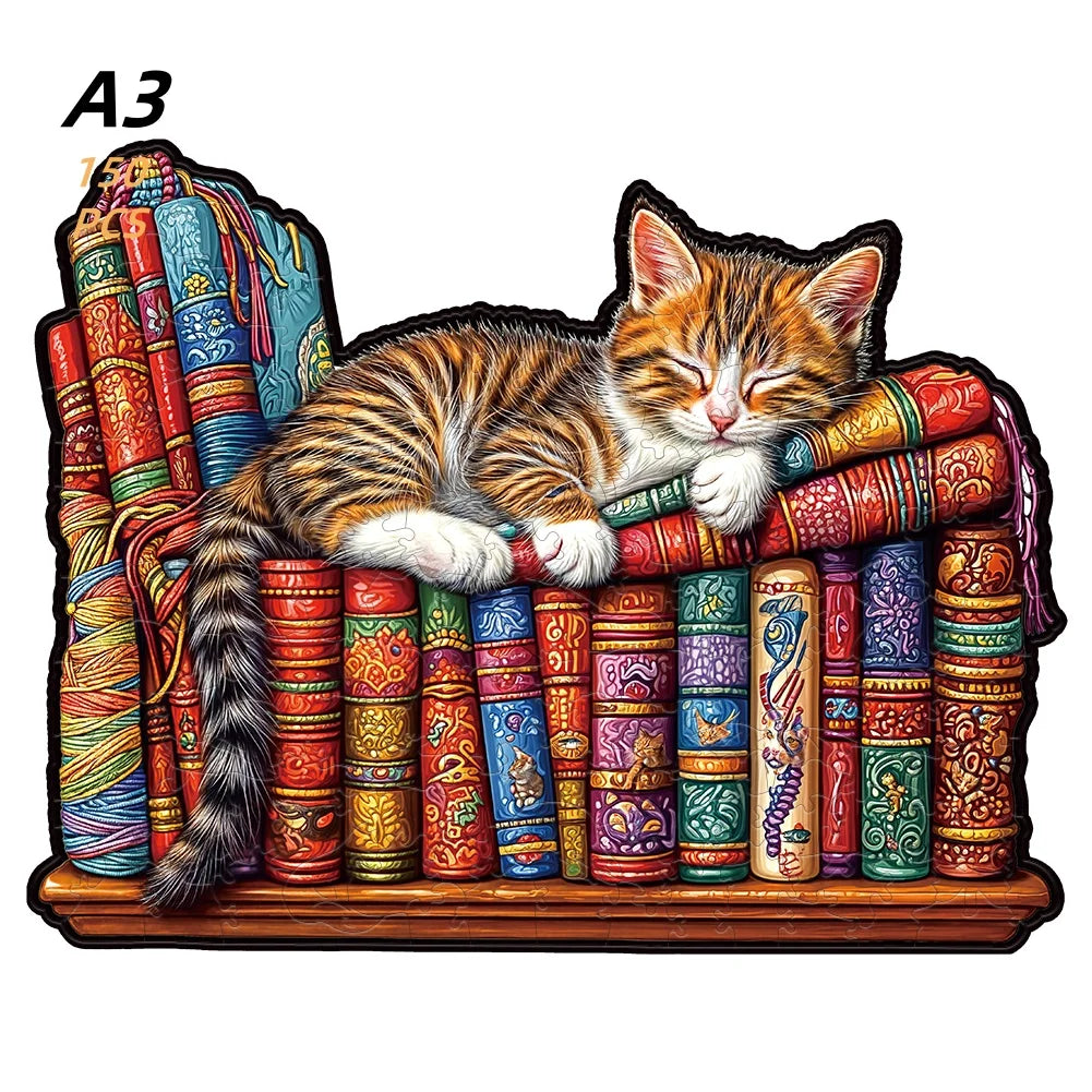 Jigsaw Puzzle Mysterious Animal Puzzles Dog Puzzles Gift for Adult Kids Educational Fabulous Gift Interactive Games Wooden Toys