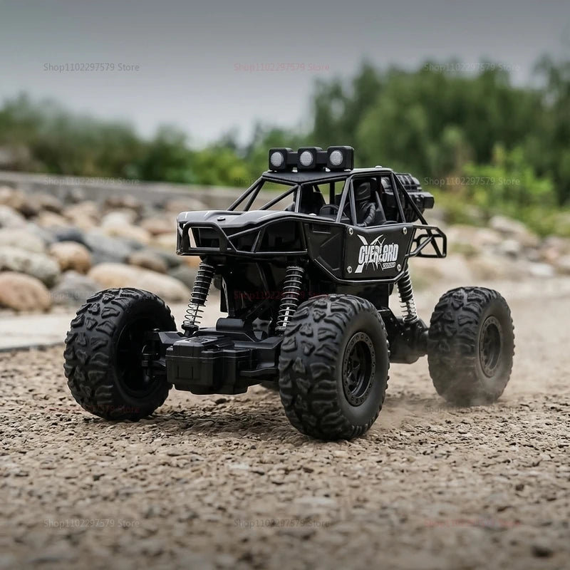 2WD RC Monster Truck with Spray & LED Light 2.4GHz Off-Road Remote Control Cars High Speed Climbing Vehicle Toys for Kids Adults
