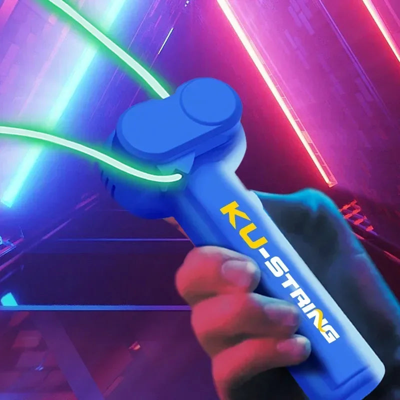 Light Toy String Glow In The Dark String Rope Launcher Luminous Portable Handheld String Stress Relief Toys For Kids Party Gifts