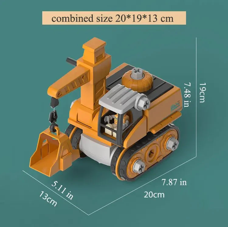 Kids Engineering Vehicle Electric Drill Tool Toys Match Children Educational Assembled Sets Tools For Boys Nut Building Gift