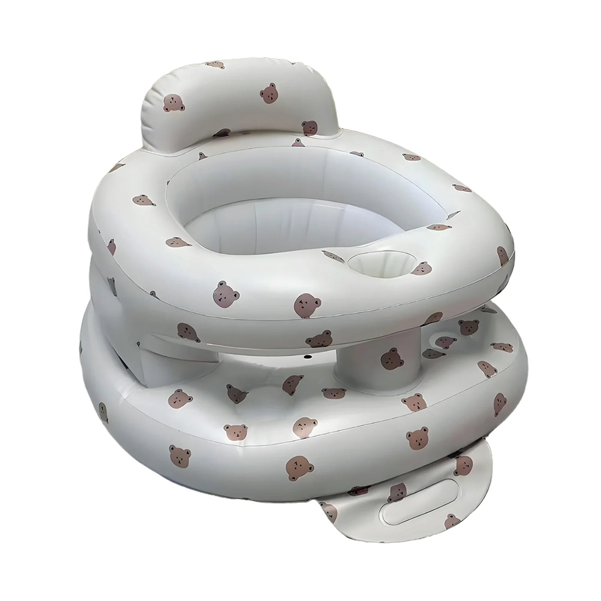 New Inflatable Baby Seat with Full Enclosure Comfortable PVC Sit Me Up Baby Chair Built in Air Pump Blow Up Sitting Sofa