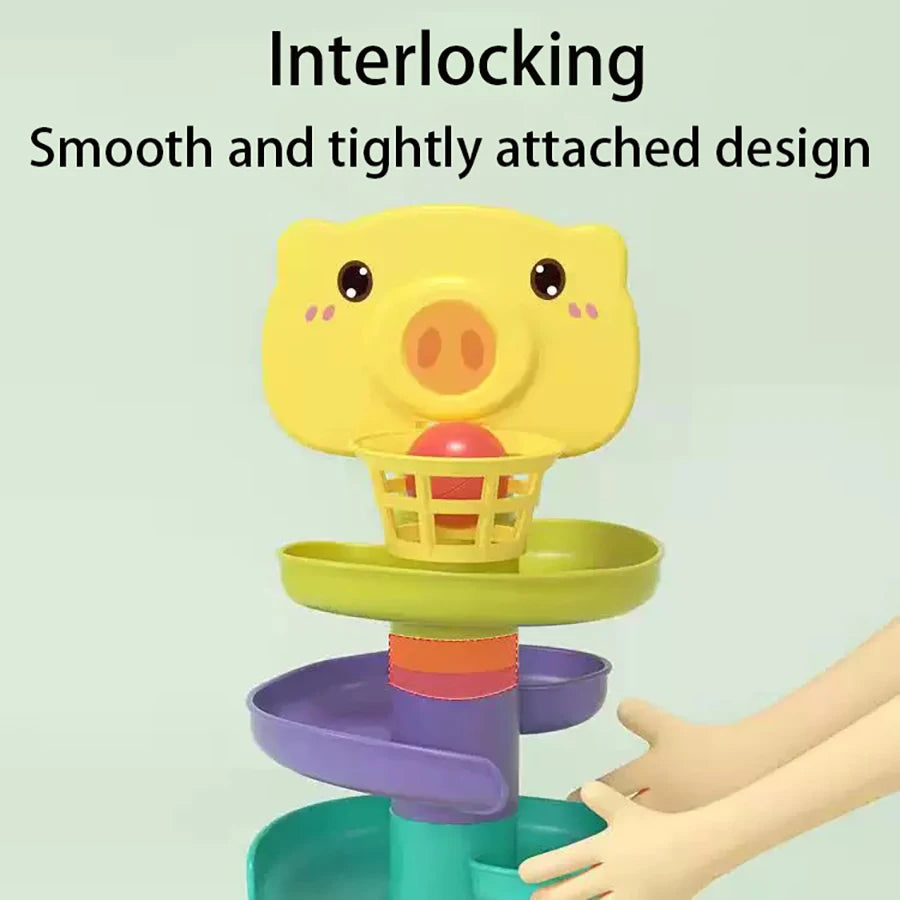 Montessori-style baby toy rolling ball, infant and toddler fun, parent-child interactive puzzle stacking early education toys