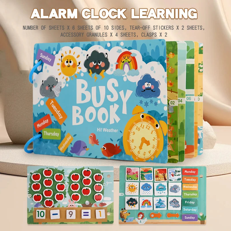 Montessori Baby Busy book My First Quiet Book Paste Early Learning Education Toy Children Toy Matching Game for Babies