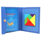 Wooden Magnetic Tangram Puzzle Book for Kids | Educational Travel Puzzle Toy