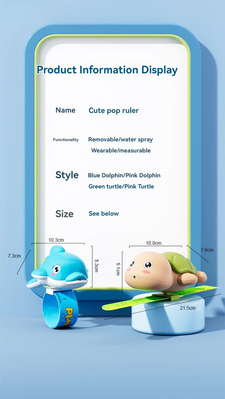 New Turtle or dolphin shaped bracelet water gun, parent-child interaction pressure water jet toy, bath, beach and pool toys