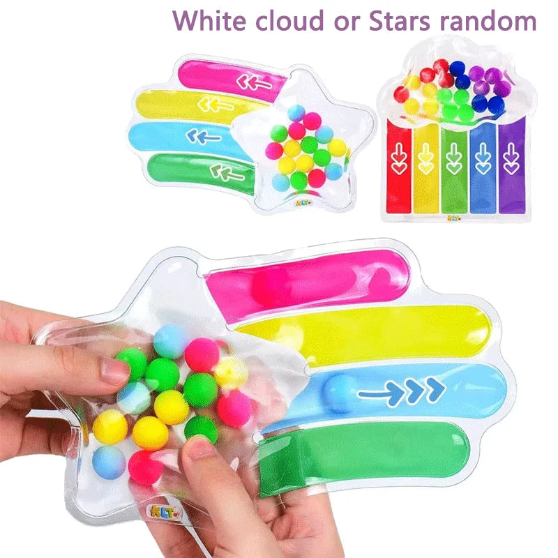 Montessori 5-Color Sorting Sensory Toy for Kids Educational Learning Game with Colorful Balls for Fine Motor Skills Development