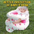 New Inflatable Baby Seat with Full Enclosure Comfortable PVC Sit Me Up Baby Chair Built in Air Pump Blow Up Sitting Sofa