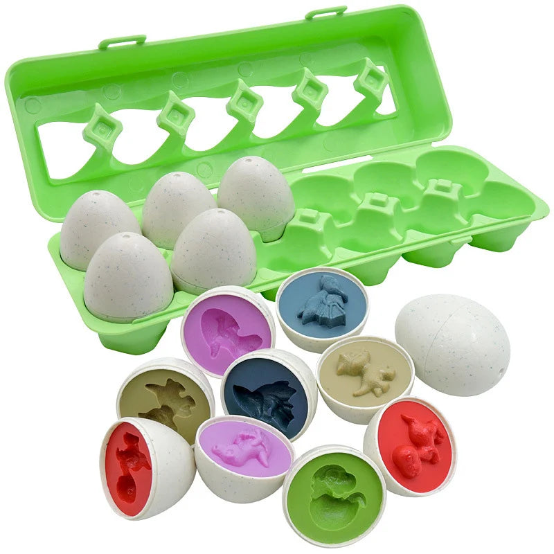 Montessori Smart Egg Matching Puzzle Toy for Toddlers | Color & Shape Sorting Educational Game
