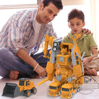 Magnetic Transform Engineering Car Assembled Toys for Toddler Magnetic Blocks for Kids Activities Toy Transforming Robot Car Toy