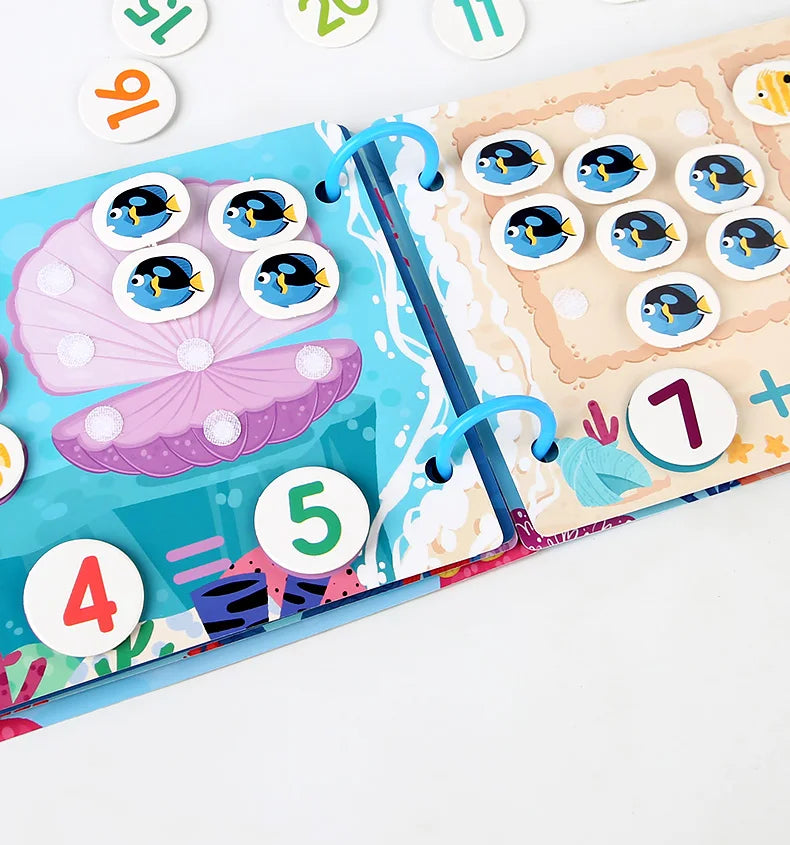 Montessori Baby Busy book My First Quiet Book Paste Early Learning Education Toy Children Toy Matching Game for Babies