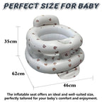 New Inflatable Baby Seat with Full Enclosure Comfortable PVC Sit Me Up Baby Chair Built in Air Pump Blow Up Sitting Sofa