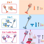 Kids Simulation Electric Vacuum Cleaner Toy Set Housekeeping Role Play Educational Toys for Toddlers Perfect Gift for Girls Boys