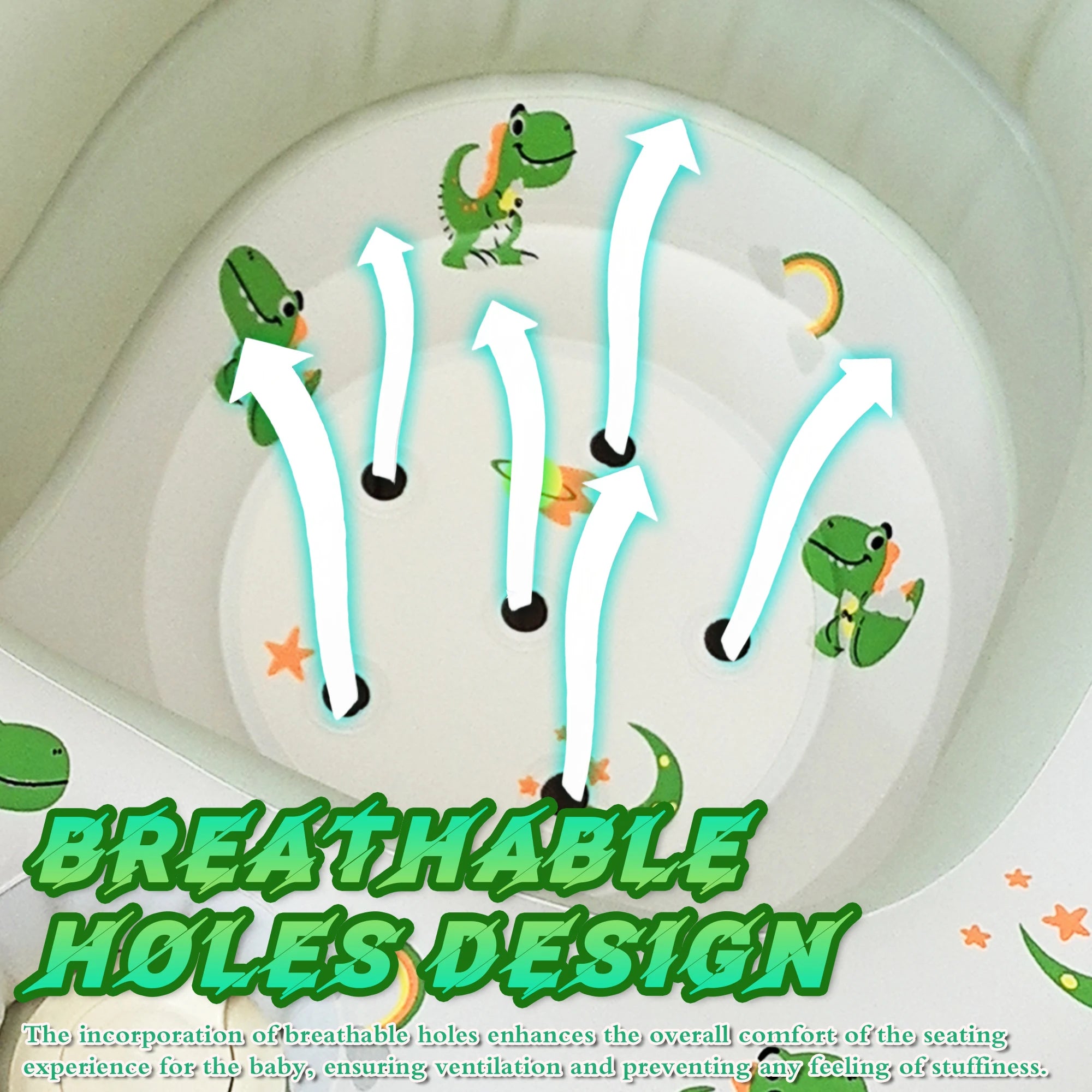 New Inflatable Baby Seat with Full Enclosure Comfortable PVC Sit Me Up Baby Chair Built in Air Pump Blow Up Sitting Sofa