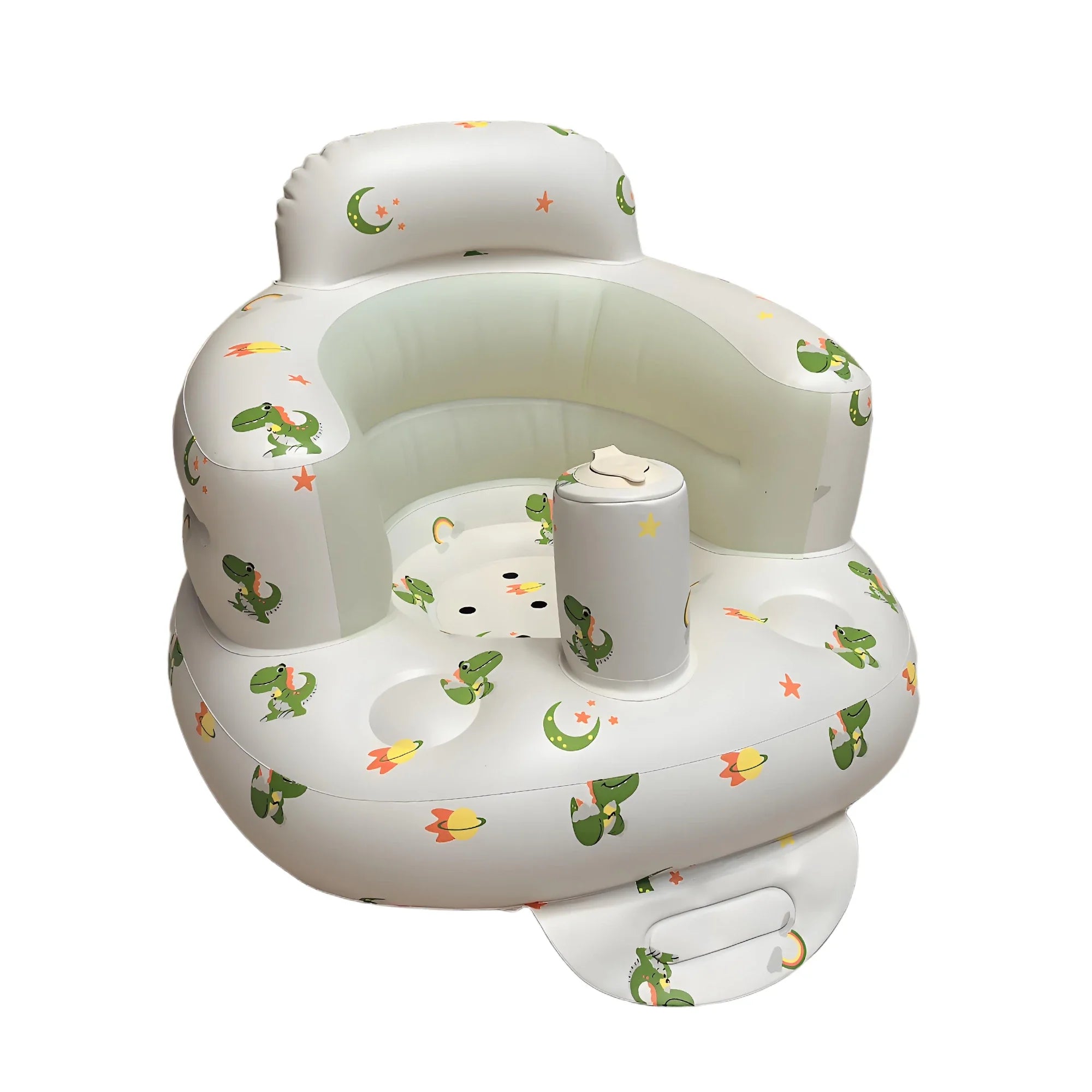 New Inflatable Baby Seat with Full Enclosure Comfortable PVC Sit Me Up Baby Chair Built in Air Pump Blow Up Sitting Sofa