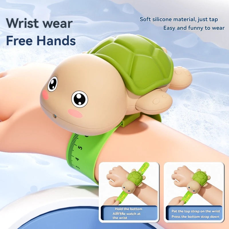 New Turtle or dolphin shaped bracelet water gun, parent-child interaction pressure water jet toy, bath, beach and pool toys