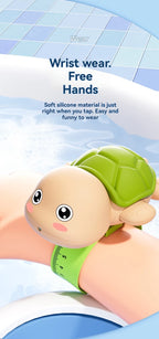 New Turtle or dolphin shaped bracelet water gun, parent-child interaction pressure water jet toy, bath, beach and pool toys