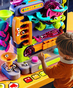 Educational Montessori Toy Multi-Layer Track Adventure Game Rail Rolling Ball Model Interactive Brain for Children Kids