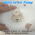 New Inflatable Baby Seat with Full Enclosure Comfortable PVC Sit Me Up Baby Chair Built in Air Pump Blow Up Sitting Sofa