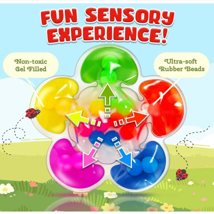 Montessori 5-Color Sorting Sensory Toy for Kids Educational Learning Game with Colorful Balls for Fine Motor Skills Development