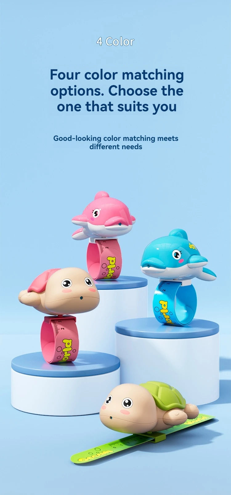 New Turtle or dolphin shaped bracelet water gun, parent-child interaction pressure water jet toy, bath, beach and pool toys
