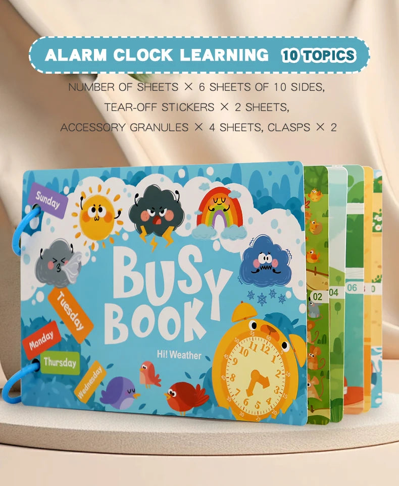Montessori Baby Busy book My First Quiet Book Paste Early Learning Education Toy Children Toy Matching Game for Babies