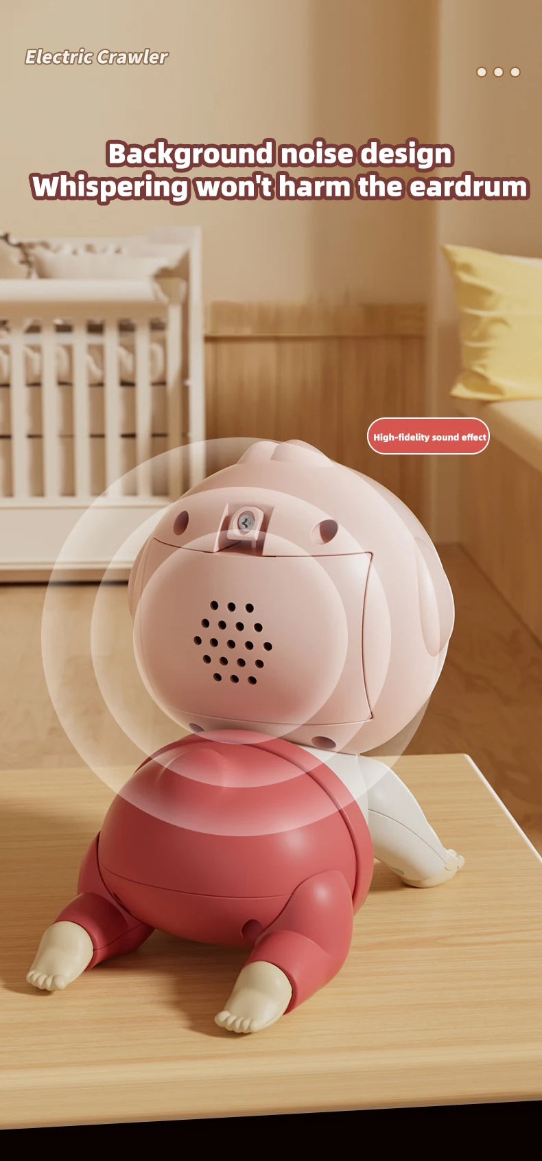 Musical Crawling Baby Toy | Interactive Tummy Time & Crawling Training Doll